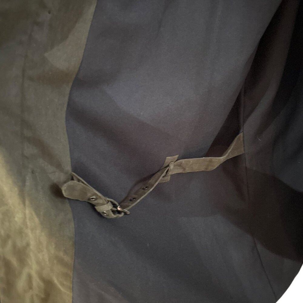 Vintage Holland & Holland Trench Coat XXL Made in France Olive Drab Wool Lined - Picture 13 of 16